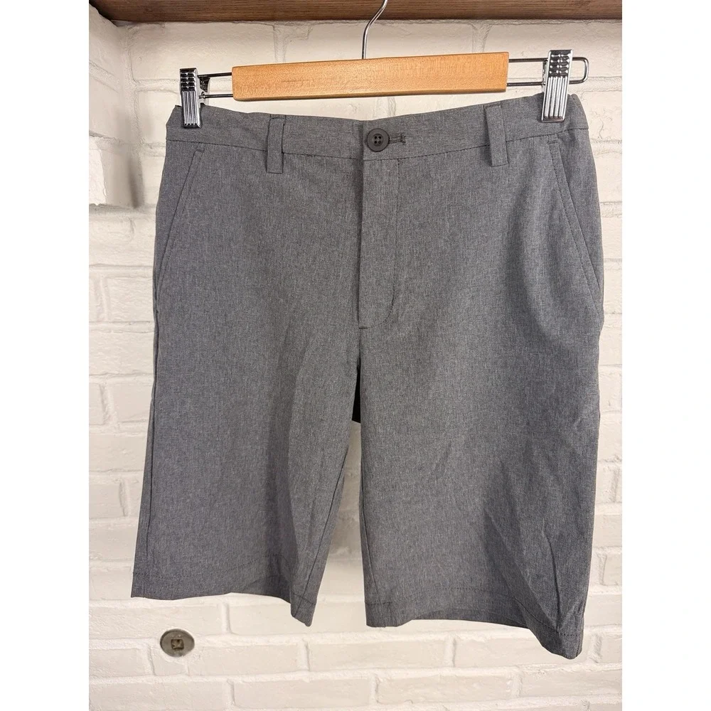 Vineyard Vines Performance Shorts Boys Size 16 Gray Flat Front Golf Stretch